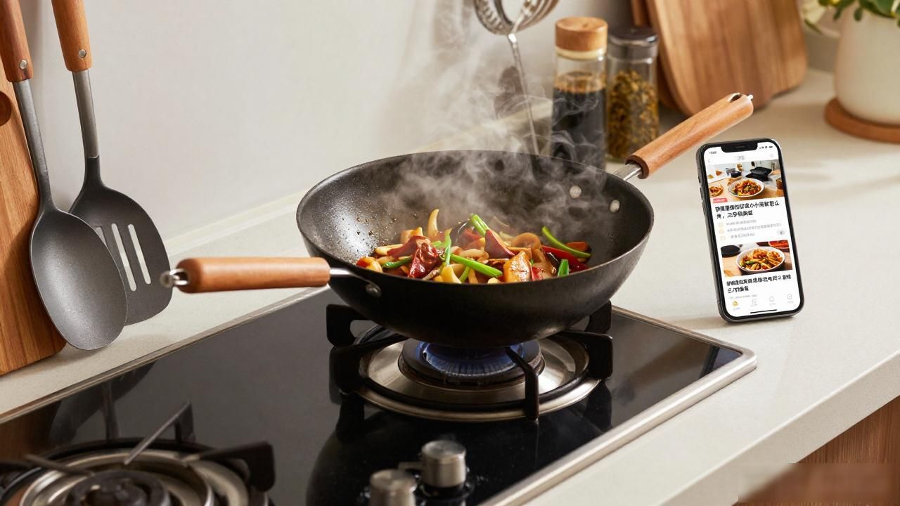 视频里加炒菜小失误怎么弄，三步就搞定